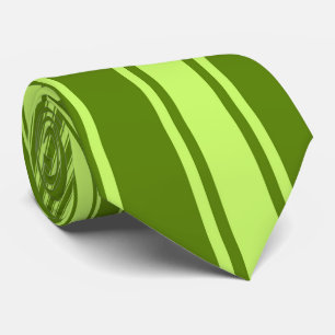 Avocado Kleur Streep Funky Patroon Stropdas