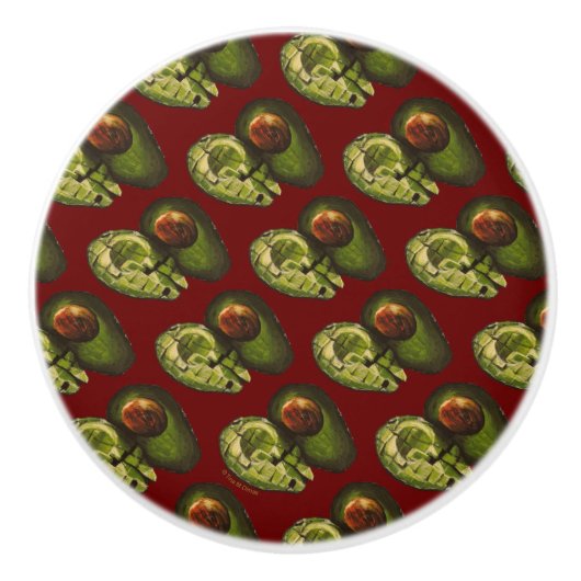 Avocado Knobs Keramische Knop (Voorkant)