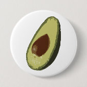 Avocado-knoppenbadge Ronde Button 7,6 Cm (Voorkant)