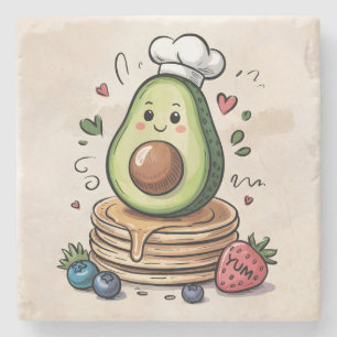 avocado-kok stenen onderzetter