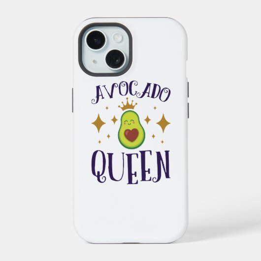 Avocado Koningin iPhone 15 Case (Achterkant)