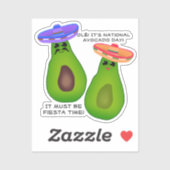 Avocado Koppel met Sombreros Sticker (Vel)