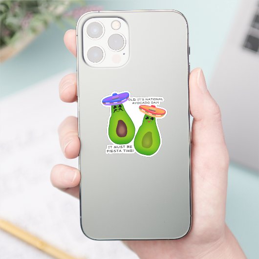 Avocado Koppel met Sombreros Sticker (Telefoon)