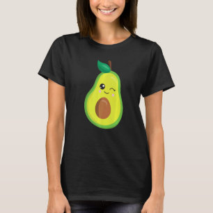 Avocado Kostuum Vegan Knipogend Schattig Avocado M T-shirt