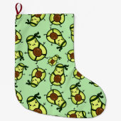 Avocado Large Kerstmis Stocking Grote Kerstsok (Voorkant)