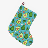 Avocado Large Kerstmis Stocking Grote Kerstsok (Voorkant (Hangend))