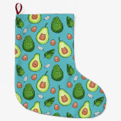 Avocado Large Kerstmis Stocking Grote Kerstsok (Voorkant)
