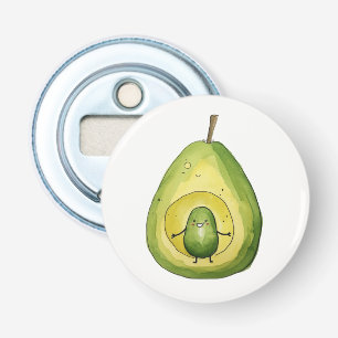 Avocado, leuk baby avocado ontwerp button flesopener