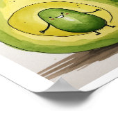 Avocado, leuk baby avocado ontwerp poster (Hoek)