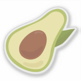 Avocado leuk retro stijl pastelgroen sticker
