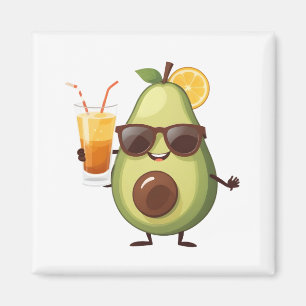 Avocado Leuke Vrolijke Vakantie Tropische Drink Fr Magneet
