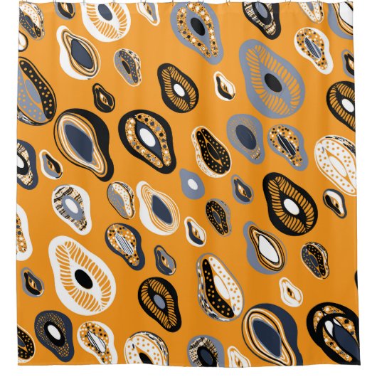 Avocado Liefde: Biologische  Stijl Douchegordijn (Voorkant)