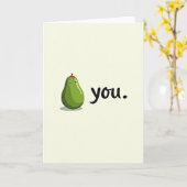 Avocado Liefde Kaart (Gele Bloem)
