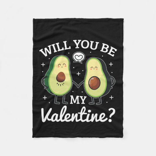 Avocado Liefde Verliefde Valentijn Fleece Deken (Voorkant)
