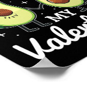 Avocado Liefde Verliefde Valentijn Poster (Hoek)