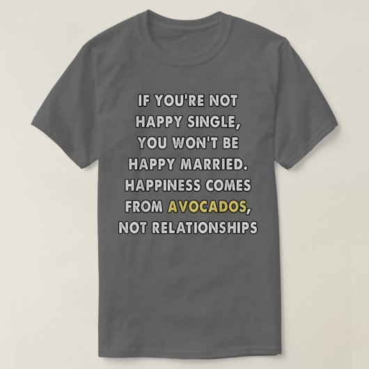 avocado liefhebber meme t-shirt (Design voorkant)