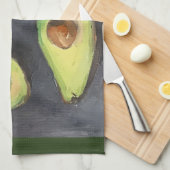 Avocado Lime Green Grey Art Theedoek (Quarter Fold)