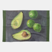 Avocado Lime Green Grey Art Theedoek (Horizontaal)