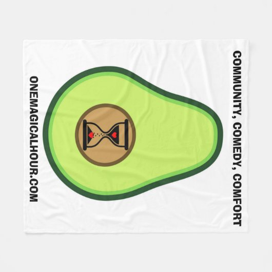 Avocado Logo Blanket Fleece Deken (Voorkant (Horizontaal))