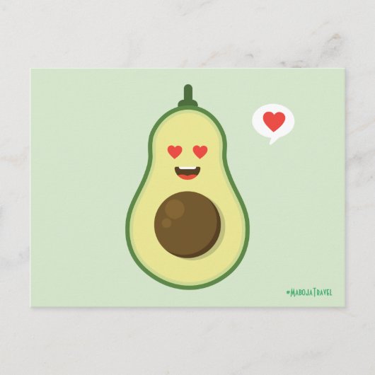Avocado Love Briefkaart (Voorkant)