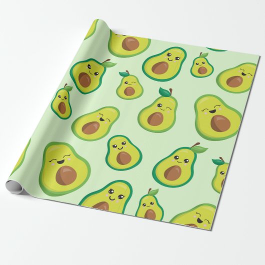 Avocado Love Cadeaupapier (Uitgerold)