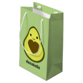 Avocado Love Cute Avocado met hartslag Klein Cadeauzakje (Achterkant Gekanteld)