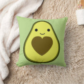 Avocado Love Cute Avocado met hartslag Kussen (Deken)