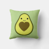 Avocado Love Cute Avocado met hartslag Kussen (Achterkant)