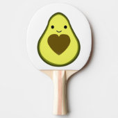 Avocado Love Cute Avocado met hartslag Tafeltennisbatje (Voorkant)