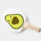 Avocado Love Cute Avocado met hartslag Tafeltennisbatje (Zijkant)