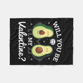 Avocado Love Loving Valentijn Fleece Deken (Voorkant (Horizontaal))