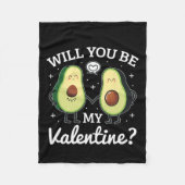 Avocado Love Loving Valentijn Fleece Deken (Voorkant)