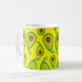 Avocado Love Pattern - Tasty Avocado Lover Koffiemok (Voorkant links)