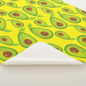 Avocado Love Pattern - Tasty Avocado Lover Sherpa Deken (3/4)