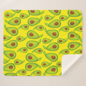 Avocado Love Pattern - Tasty Avocado Lover Sherpa Deken (Voorkant (horizontaal))