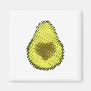 Avocado Love Scribble Magneet