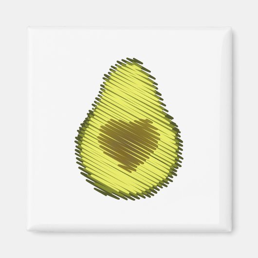 Avocado Love Scribble Magneet (Voorkant)