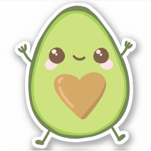 Avocado Love Sticker (Voorkant)