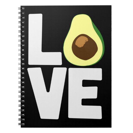 Avocado Love Vegan, Cute Avocado Lover Gift Notitieboek (Voorkant)