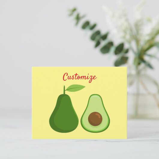 Avocado Lover Design Thunder_Cove Briefkaart (Staand voorkant)