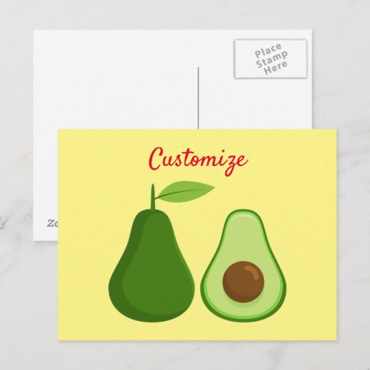 Avocado Lover Design Thunder_Cove Briefkaart (Voorkant / Achterkant)