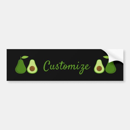 Avocado Lover Design Thunder_Cove Bumpersticker (Voorkant)