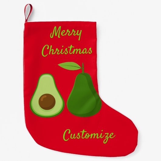 Avocado Lover Design Thunder_Cove Kleine Kerstsok (Voorkant)