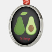 Avocado Lover Design Thunder_Cove Metalen Ornament (Links)