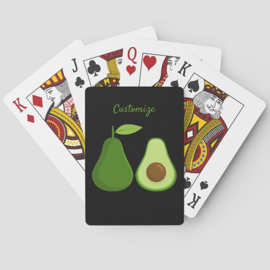 Avocado Lover Design Thunder_Cove Pokerkaarten (Achterkant)