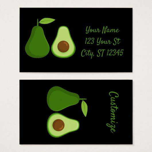 Avocado Lover Design Thunder_Cove Visitekaartje (Voorkant /achterkant)