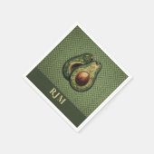 Avocado Lover Faux Borduurwerk Servet (Hoek)