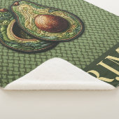 Avocado Lover Faux Borduurwerk Sherpa Deken (3/4)