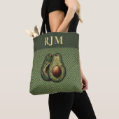 Avocado Lover Faux Borduurwerk Tote Bag (Dichtbij)
