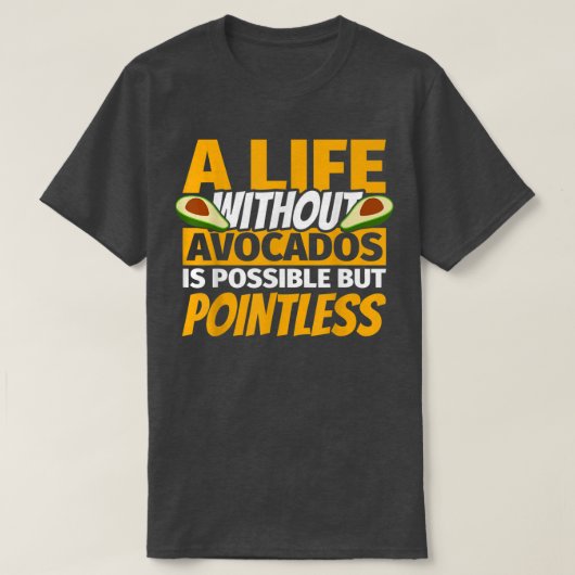 Avocado Lover grappig T-shirt (Design voorkant)